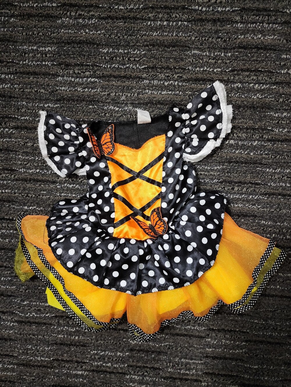 Monarch Butterfly Costume Layered Skirt 2T Halloween Costume *NO WINGS* Toddler